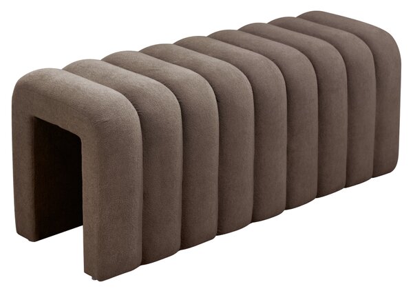 KONDELA Bancă de design, ţesătură maro, SUNDO