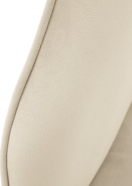 KONDELA Fotoliu de design, ţesătură Velvet bej/gold crom auriu, EZIO