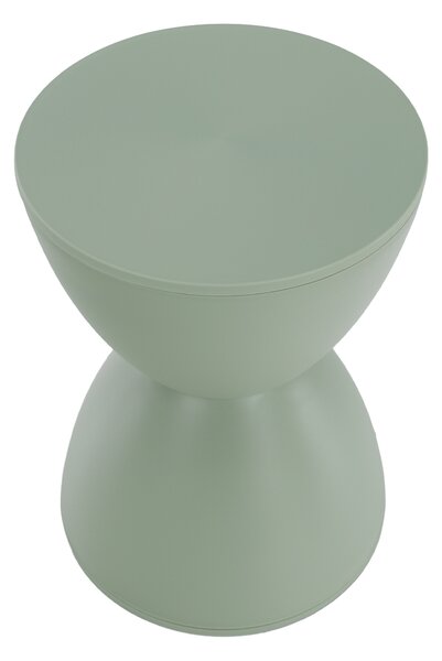 KONDELA Taburet, verde, plastic, ABRAM