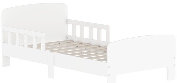 AIYAPLAY Pat pentru Copii 3-8 Ani cu Protecții Laterale 143.5x74.2x54 cm Alb | Aosom Romania
