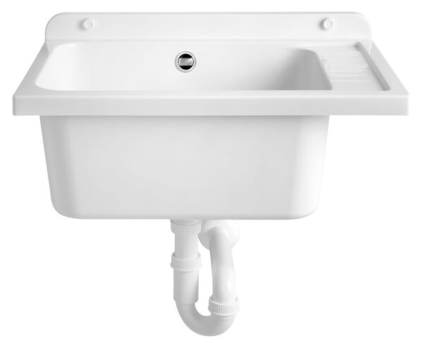 Aqualine Aqualine, Chiuvetă pentru corp 58x38 cm, plastic, alb, PI5838