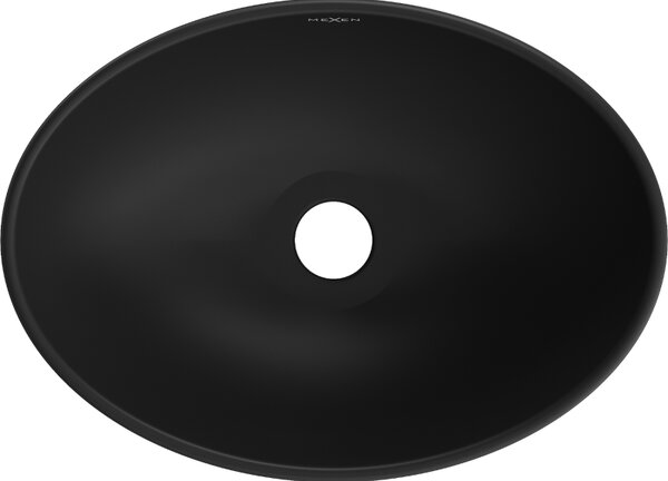 Mexen Elza, chiuveta ceramica blat 405 x 330 mm, model negru mat-argintiu, 21014022