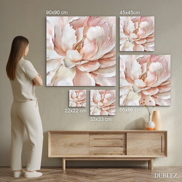 DUBLEZ | Tablou floral - Farmecul bujorului | Imprimare UV premium