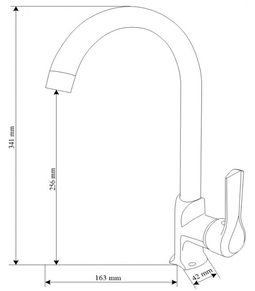 Mexen Sabre, baterie chiuveta inalta, crom, 72190-00