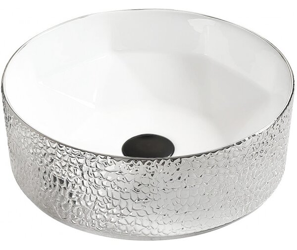 Mexen CLARISA, chiuveta blat 41x41 cm, alb-argintiu, 22074154
