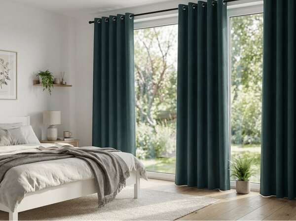 Draperie OXFORD albastru-verde 140x250 cm Agatat: Rejansa