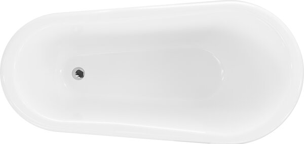 Mexen Retro, cadă de sine stătătoare 150 x 73 cm, alb-negru, picioare cromate, 53251507375-00