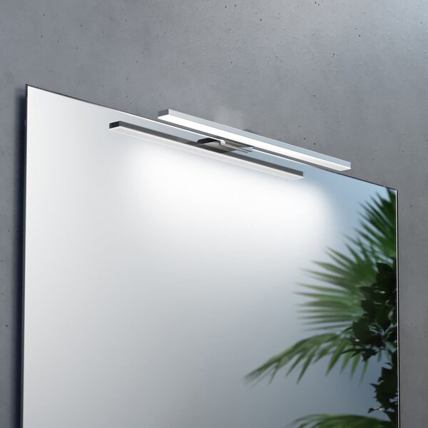 MCJ Lumină cu LED pentru oglindă Triga IP44, crom, 40cm, 3.000K, Metalic, Baie, Metal, Modern