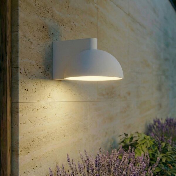 Lucande Lampa de perete pentru exterior cu LED Velira, gri deschis, metal, IP54, Gri, Metal, Modern