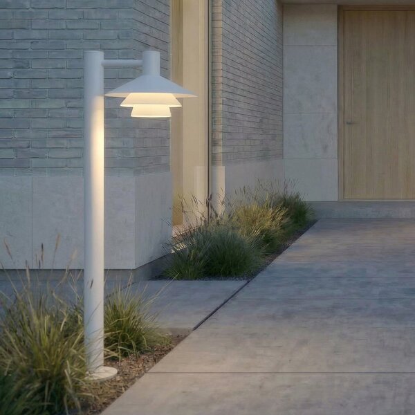 Lucande Bornă luminoasă LED Montaro, 100 cm, albă, Alb, Aluminiu, Modern