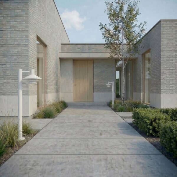 Lămpi de exterior Lucande, Montaro, Alb, Aluminiu, Modern