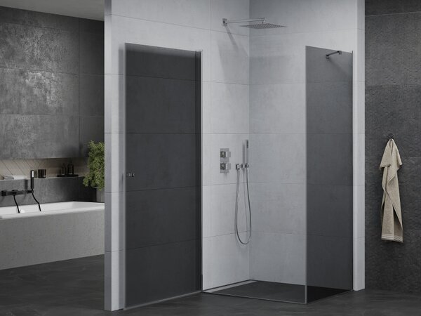 Cabină de duș Mexen Pretoria 90x70cm, sticlă 6mm, profil crom-sticlă gri, 852-090-070-01-40