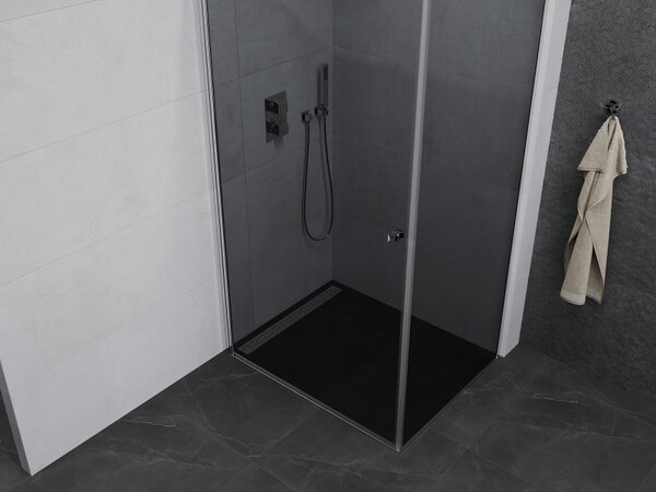 Cabină de duș Mexen Pretoria 90x70cm, sticlă 6mm, profil crom-sticlă gri, 852-090-070-01-40