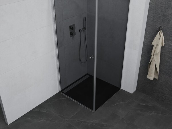 Cabină de duș Mexen Pretoria 90x90cm, sticlă 6mm, profil crom-sticlă gri, 852-090-090-01-40