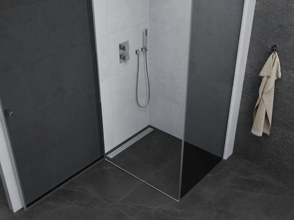 Cabină de duș Mexen Pretoria 90x70cm, sticlă 6mm, profil crom-sticlă gri, 852-090-070-01-40