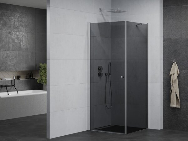Cabină de duș Mexen Pretoria 90x90cm, sticlă 6mm, profil crom-sticlă gri, 852-090-090-01-40