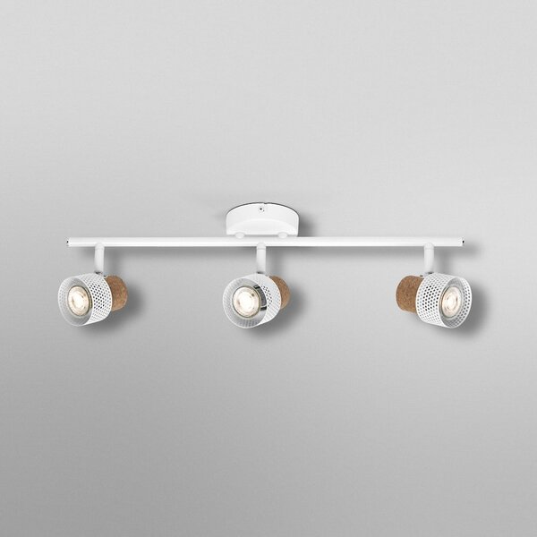 OSRAM Spot de tavan CORK, alb, cu 3 becuri, dimabil, GU10, reglabil, Alb, Camera de zi / sufragerie, Metal