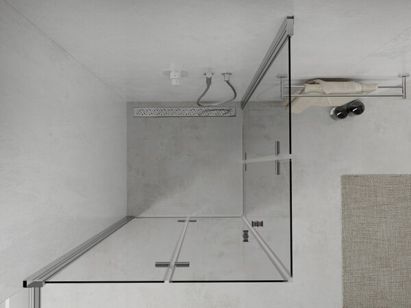 Mexen Lima Duo cabină de duș pliabilă 90 x 90 cm, transparentă, crom - 856-090-090-02-00