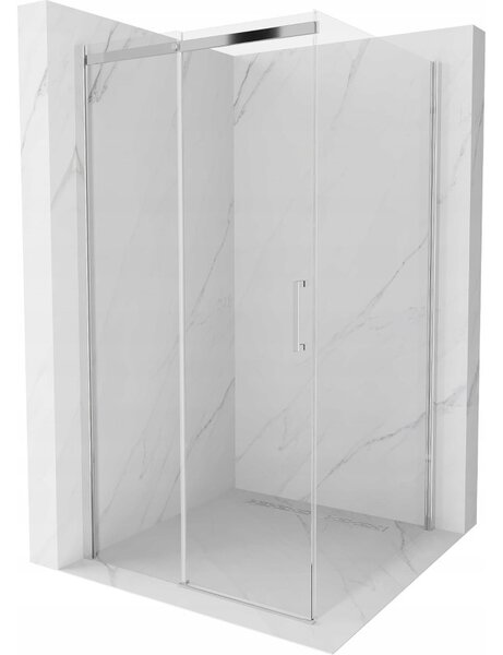 Mexen Omega cabină de duș extensibilă 100 x 100 cm, transparent, Crom - 825-100-100-01-00