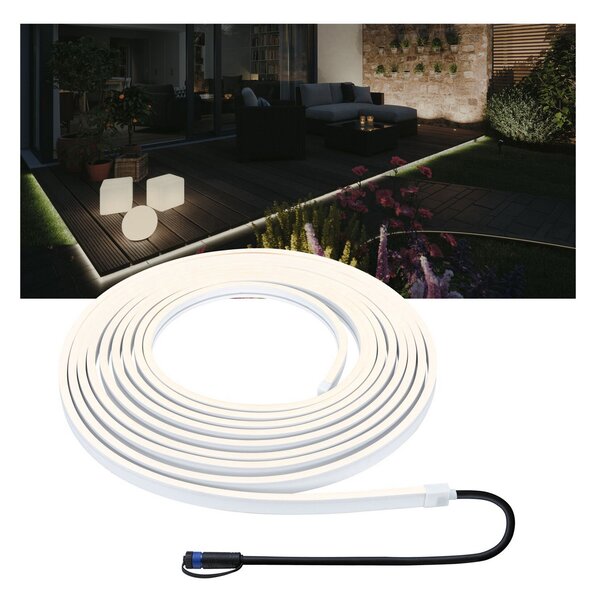 Paulmann Plug & Shine Smooth bandă LED 3.000K 10m, reglabil, Alb, Plastic, Modern