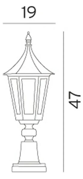 Rimini/Milano Lampadare Exterior Small Black - Norlys