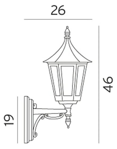 Lampă de Exterior Norlys, Negru, Terasă, Aluminiu