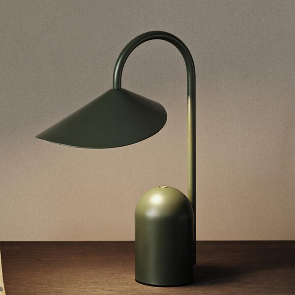 Lampă de masă ferm LIVING, Arum, reglabil, Verde, Terasă, Metal, Design