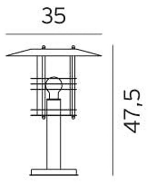 Lampă de Exterior Norlys, Negru, Terasă, Metal