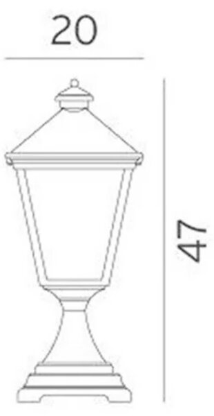 Lampă de Exterior Norlys, Negru, Terasă, Aluminiu