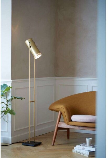 Lampadar Warm Nordic, Trombone, Auriu / Alamă, Camera de zi, Metal, Design