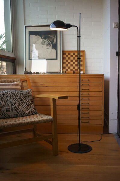 Lampadar MARSET, Negru, Camera de zi, Metal, Vintage