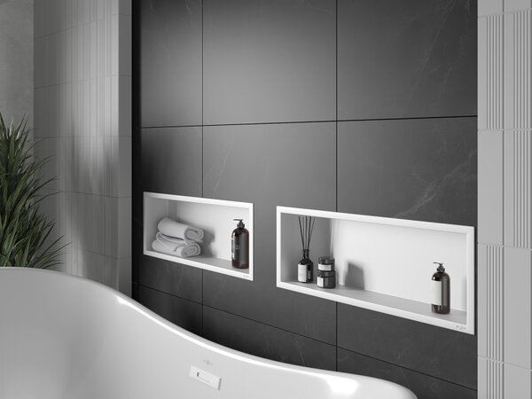 Mexen X-Wall-R, raft de perete cu guler 60 x 20 cm, alb, 1920602010
