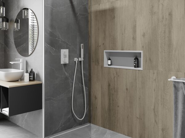 Mexen X-Wall-R, raft de perete cu guler 60 x 20 cm, alb, 1920602010