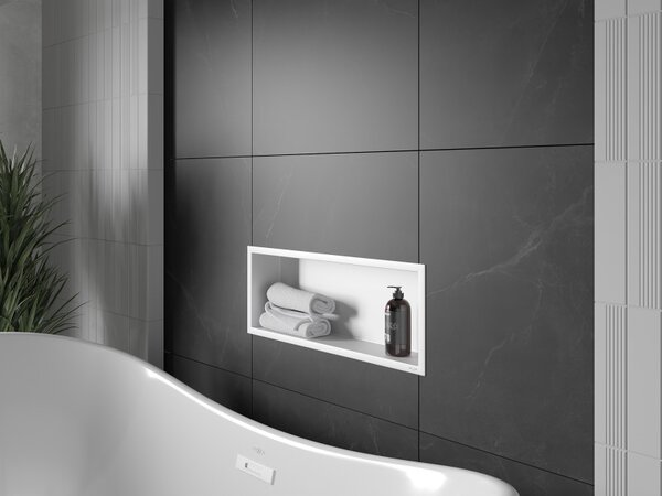 Mexen X-Wall-R, raft de perete cu guler 60 x 20 cm, alb, 1920602010