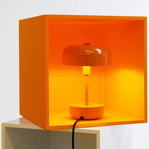 Lampă de masă Dyberg Larsen, Haipot, Portocaliu, Camera de zi, Metal, Modern
