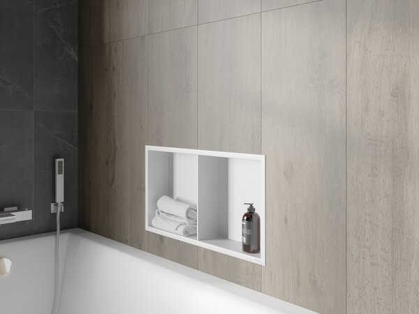 Mexen X-Wall-R, raft de perete cu guler 60 x 30 cm, alb, 1920603010S