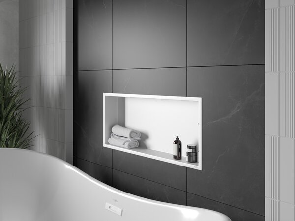 Mexen X-Wall-R, raft de perete cu guler 75 x 30 cm, alb, 1920753010
