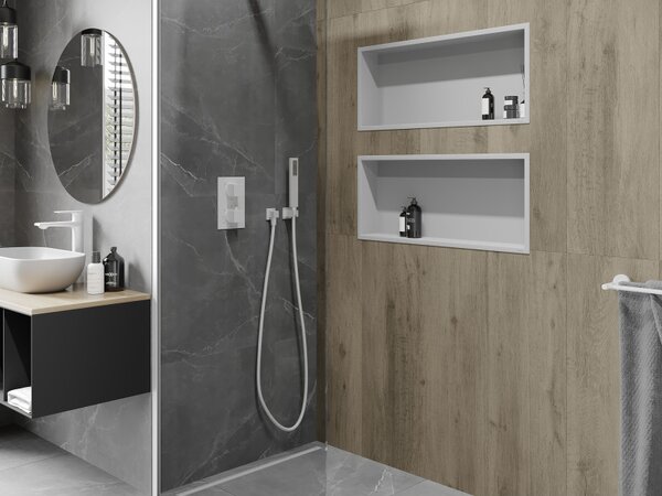 Mexen X-Wall-R, raft de perete cu guler 75 x 30 cm, alb, 1920753010