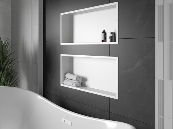 Mexen X-Wall-R, raft de perete cu guler 75 x 30 cm, alb, 1920753010