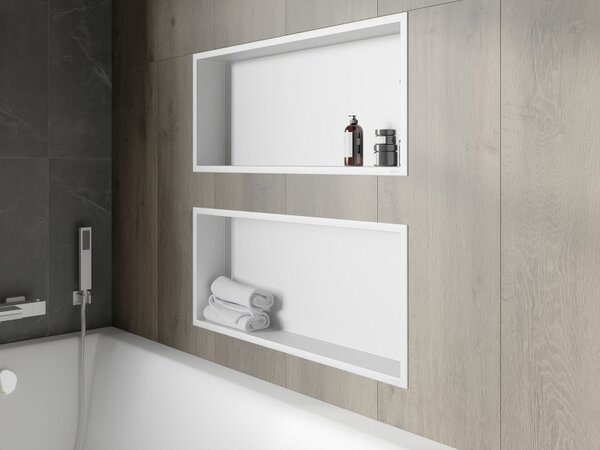 Mexen X-Wall-R, raft de perete cu guler 75 x 30 cm, alb, 1920753010