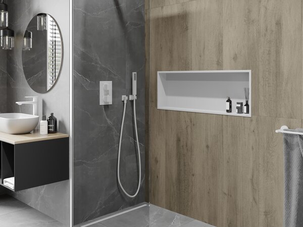 Mexen X-Wall-R, raft de perete cu guler 90 x 30 cm, alb, 1920903010