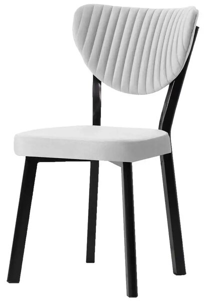 Set Masa Barton din MDF cu 4 Scaune din metal, culoare negru si bej, 140 cm