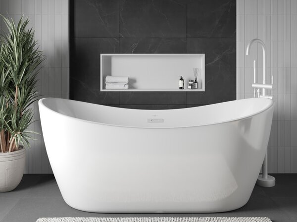 Mexen X-Wall-R, raft de perete cu guler 90 x 30 cm, alb, 1920903010