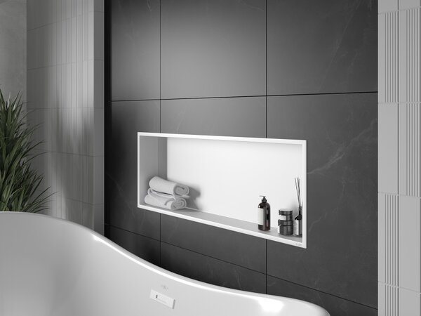 Mexen X-Wall-R, raft de perete cu guler 90 x 30 cm, alb, 1920903010