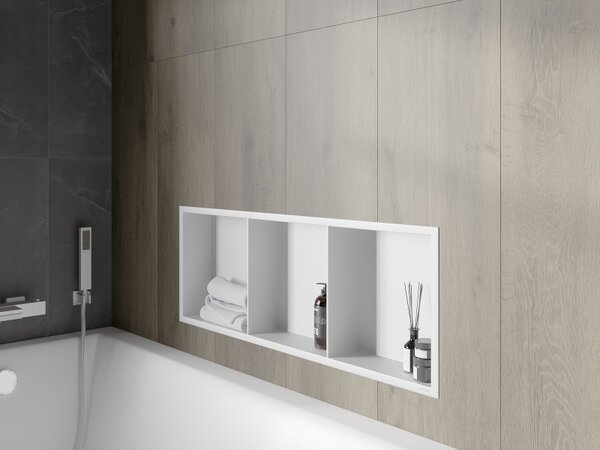 Mexen X-Wall-R, raft de perete cu guler 90 x 30 cm, alb, 1920903010S