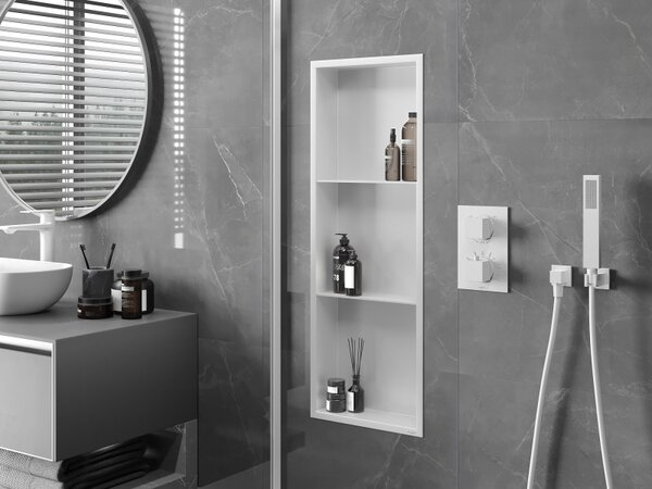 Mexen X-Wall-R, raft de perete cu guler 90 x 30 cm, alb, 1920903010S
