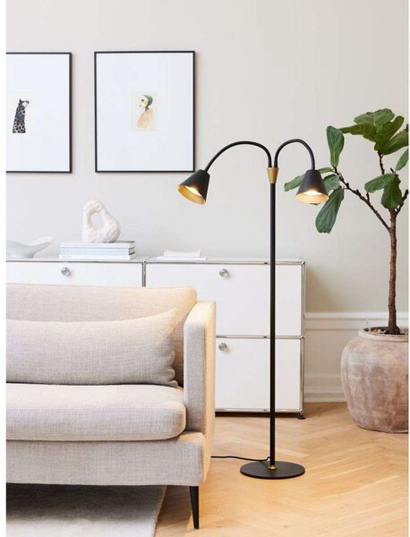 Lampadar Halo Design, Negru, Camera de zi, Metal