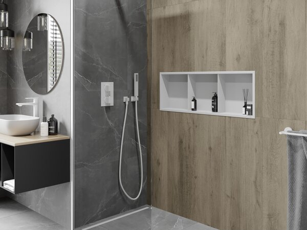 Mexen X-Wall-R, raft de perete cu guler 90 x 30 cm, alb, 1920903010S