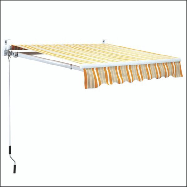 Marchiză/Copertină retractabilă manuală cu braț articulat 4x3 m - Prelata 680g - Silver