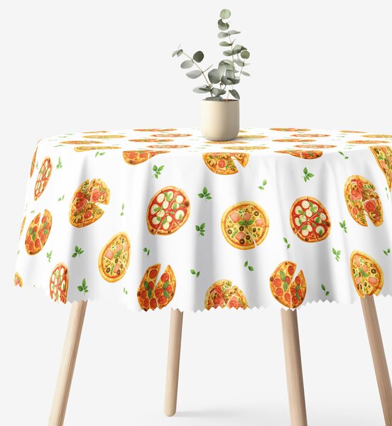 Goldea față de masă teflonată - pizza delicioasă - rotundă Ø 150 cm